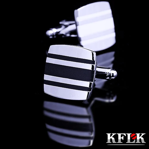 KFLK Роскошные запонки для рубашек мужские брендовые запонки бутон де маншет черные Запонки Высокое качество abotoaduras ювелирные изделия