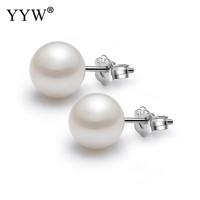 6/8/10 мм натуральные жемчужные серьги гвоздики в виде ракушек из южного моря