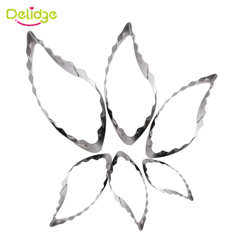Delidge 6 шт./компл. форма для печенья в виде листьев трехмерная искусственная сталь
