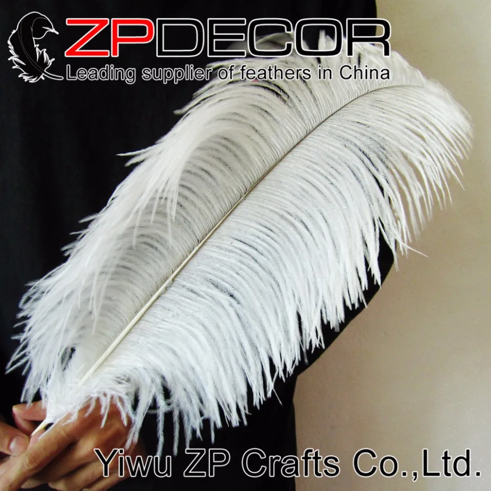 Фабрика ZPDECOR длина 45 50 см (18 20) белый цвет шт./лот высокое качество страусиные перья