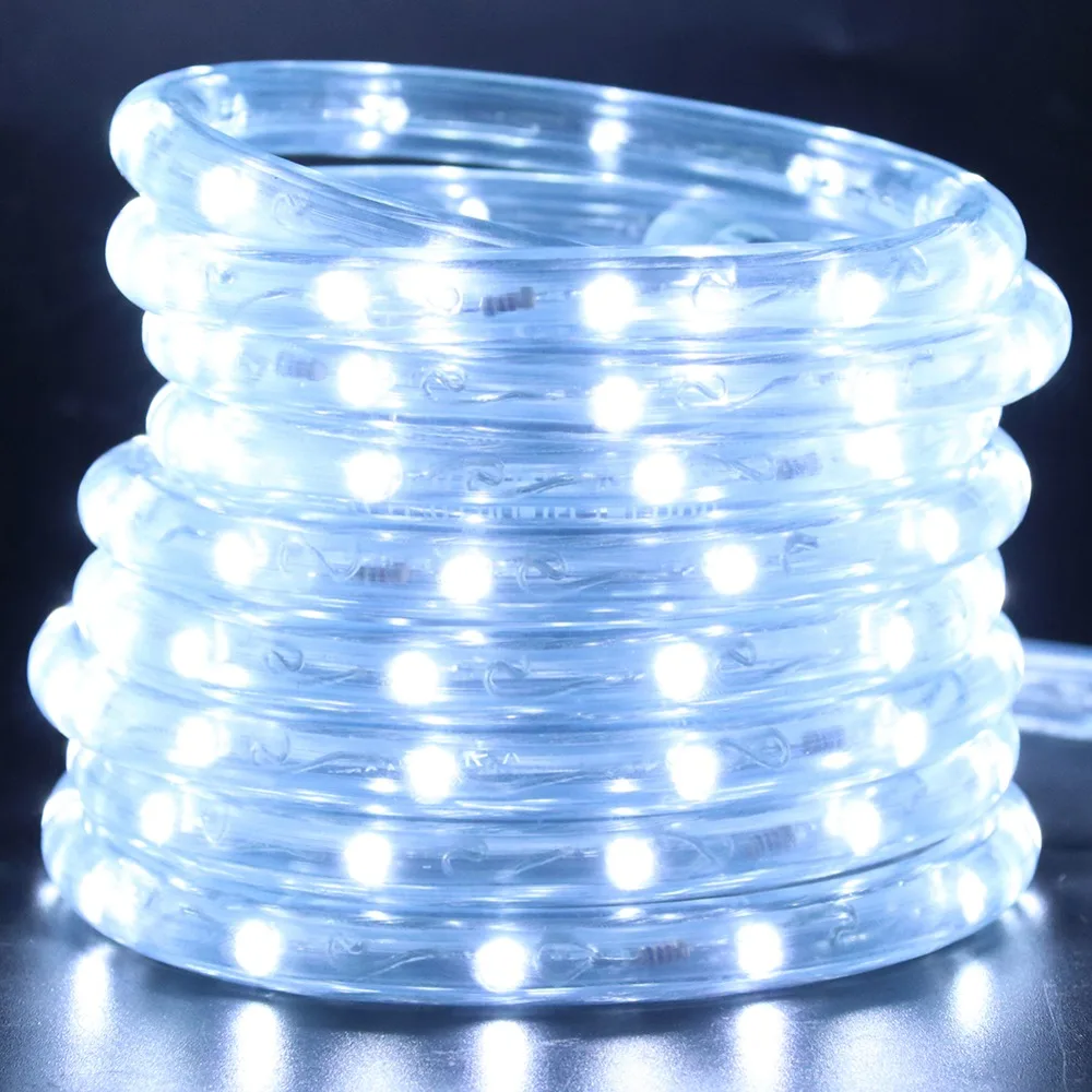 AC220V RGB неоновый светильник с круглой трубкой Светодиодная лента гибкий водонепроницаемый светодиодный светильник 36 светодиодный s/m EU штекер светодиодный лента для декора