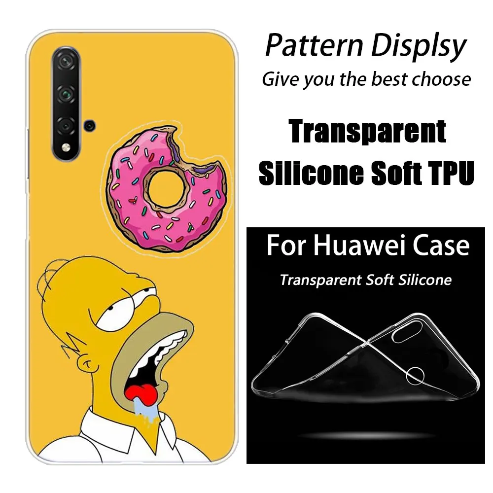 Hot The Simpsons Fashion Soft Silicone Case for Huawei Honor 20 8A 7A Pro 10 9 8 Lite View 20 7S 8S 8X 7X 6X 8C 20i 10i Play TPU