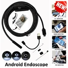 USB эндоскоп Android камера 5,5 мм объектив 2510 м кабель HD промышленный эндоскоп мини камера водонепроницаемая 6 светодиодных ламп