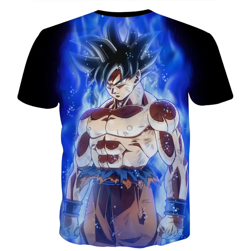Dragon Ball Z Футболка мужская летняя 3D печать Супер Saiyan Son Goku God Black Zamasu Vegeta Драконий жемчуг футболки повседневные топы футболки