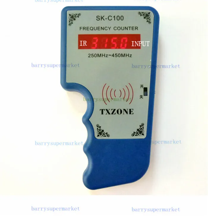 

SK-C100 Wireless RF Portable Frequency Meter Scanner Counter Tester Detector Wavemeter 250MHz-450MHz