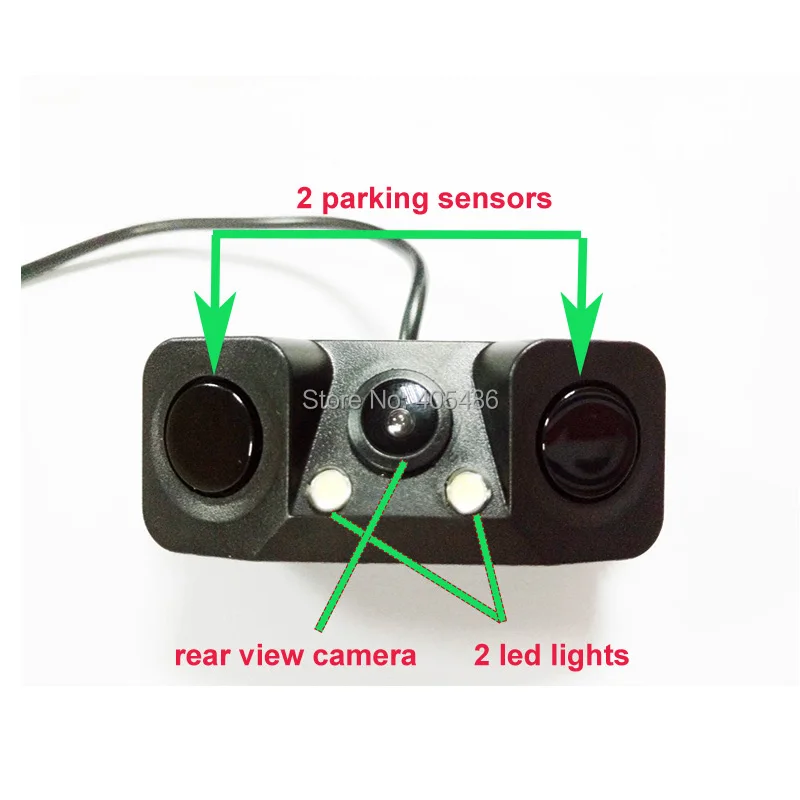 Камера заднего вида автомобильная 2 светодиодный ночное видение