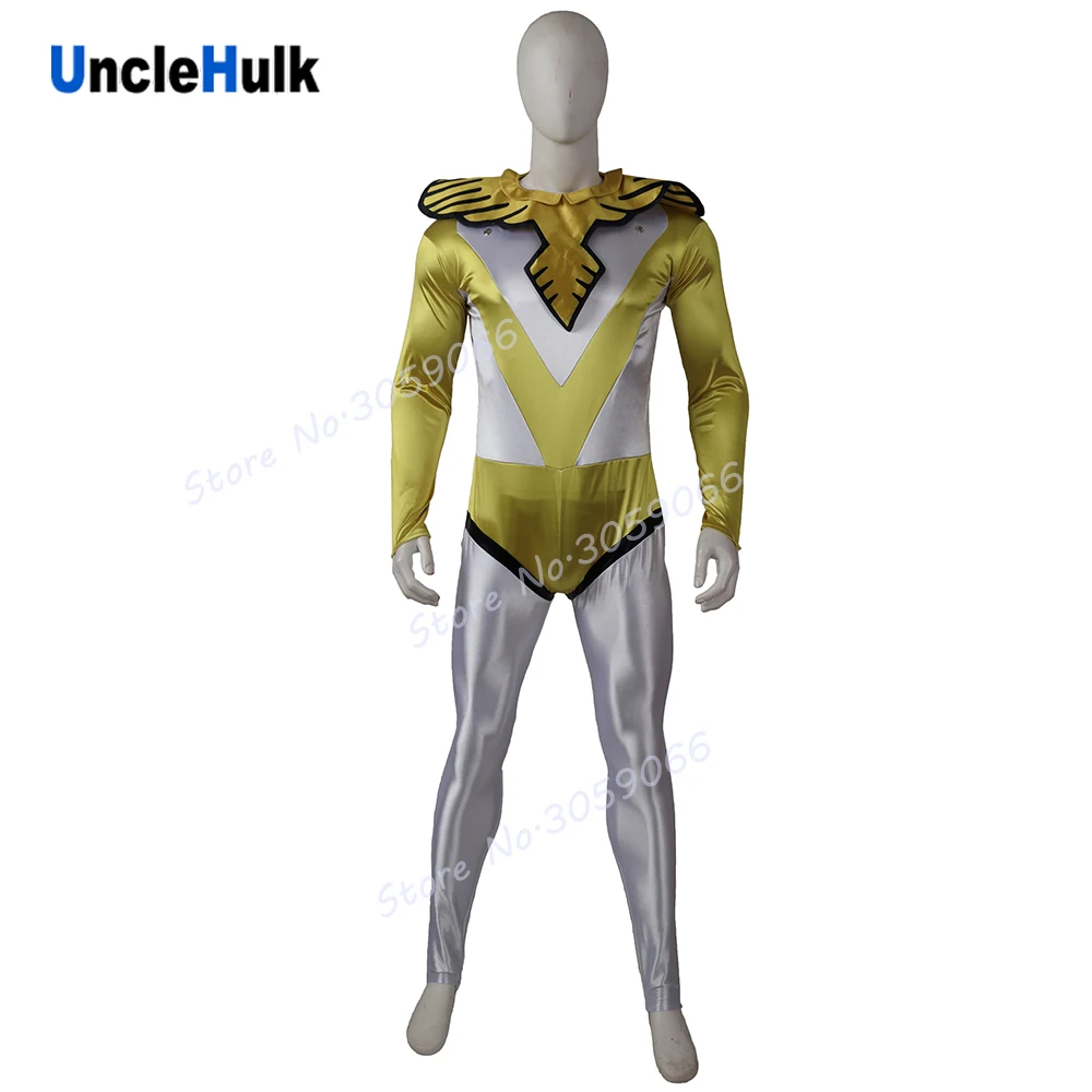 Атласная ткань Choujin Sentai Jetman с желтой совой костюм для косплея шалью | UncleHulk|Костюмы
