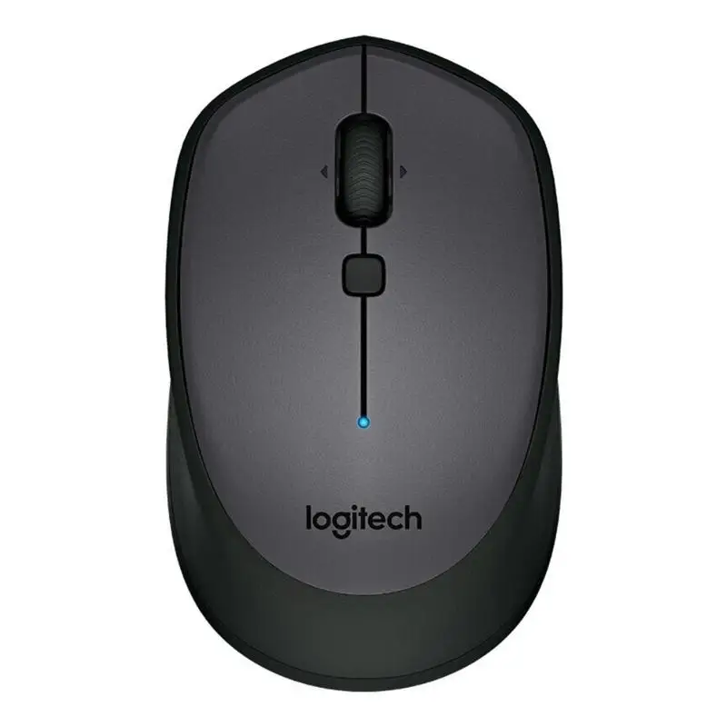 Черный Беспроводная мышь logitech M336 Bluetooth 3,0, Мыши для ноутбуков изогнутой формы с резиновой рукояткой, компактный мобильный дизайн для Windows 7/8/10 - Цвет: Черный