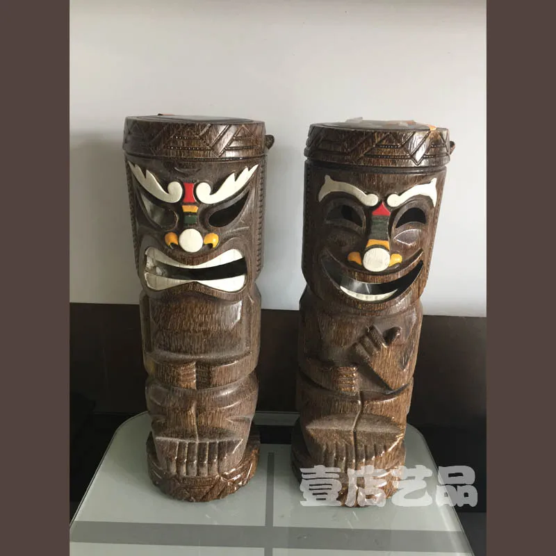 

2pc/Lot Creative Resin Home Decor Cylindrical Mask Ornaments