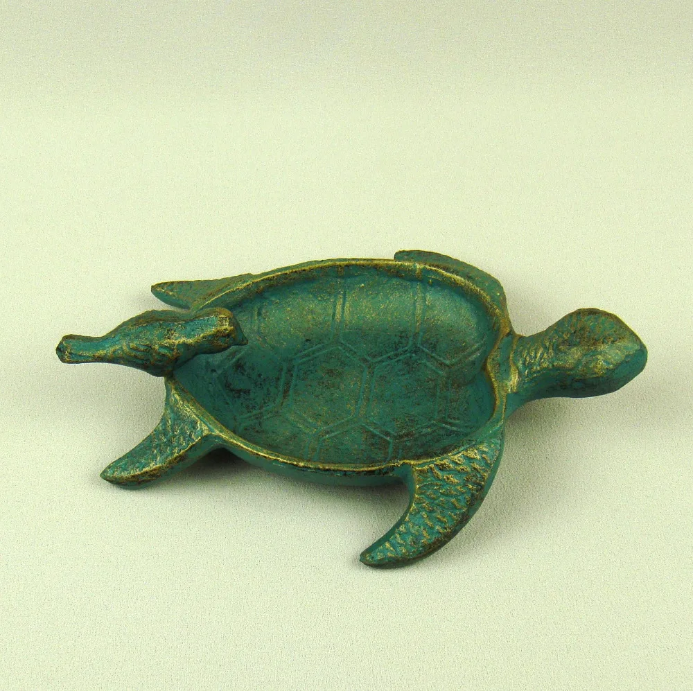 Античная бронзовая тарелка в форме черепахи декоративная медная птица лоток