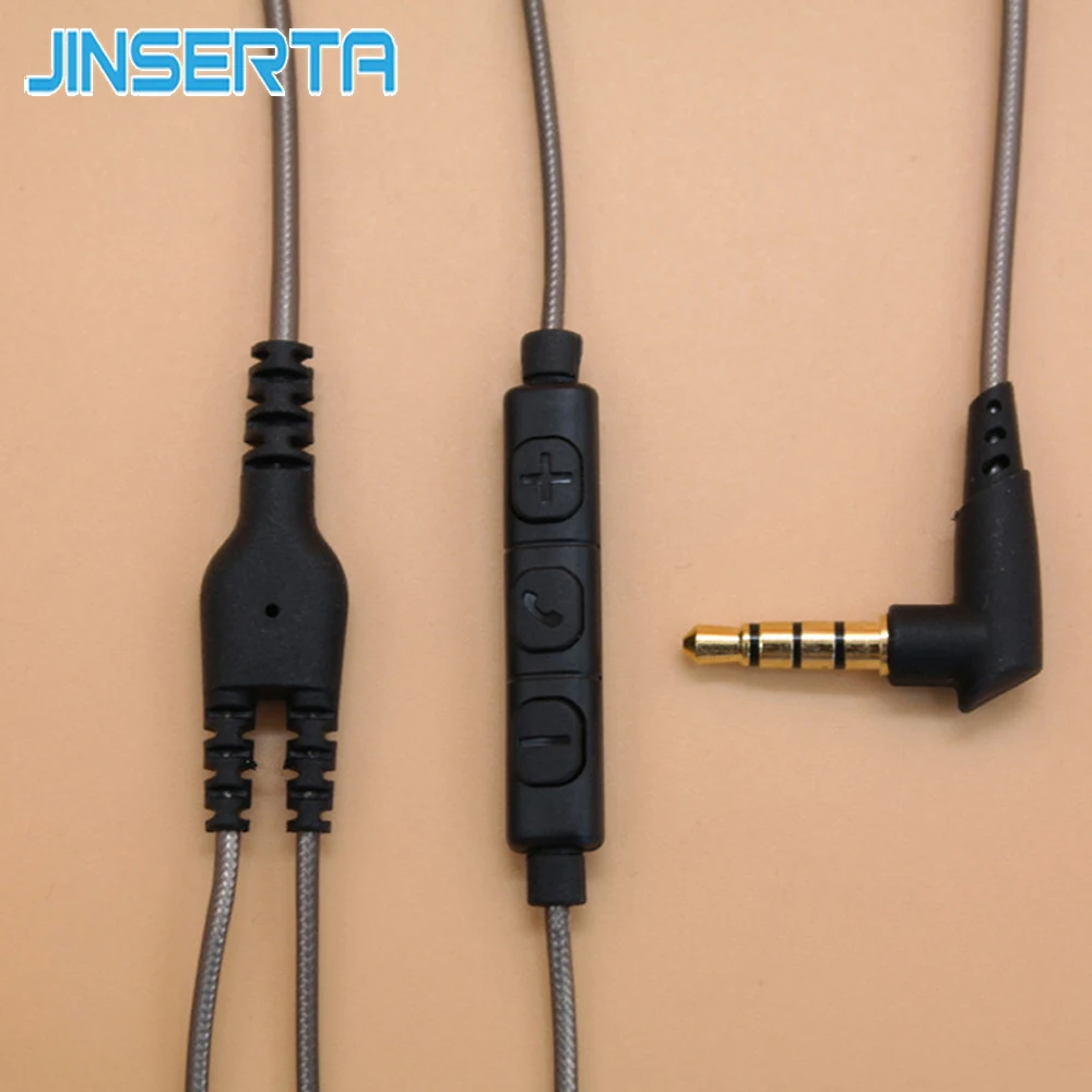 Аудиокабель JINSERTA 3 5 мм для наушников с микрофоном 128 см|diy earphone cable|earphone cable diyearphone |