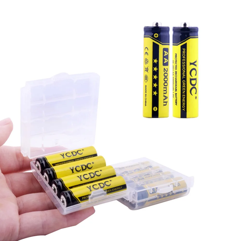 Чехол 4X 8X 12X 16X 20X HI CAPACITY с аккумулятором AA 2000MAH 1 2 V HR6 Ni MH перезаряжаемый аккумулятор