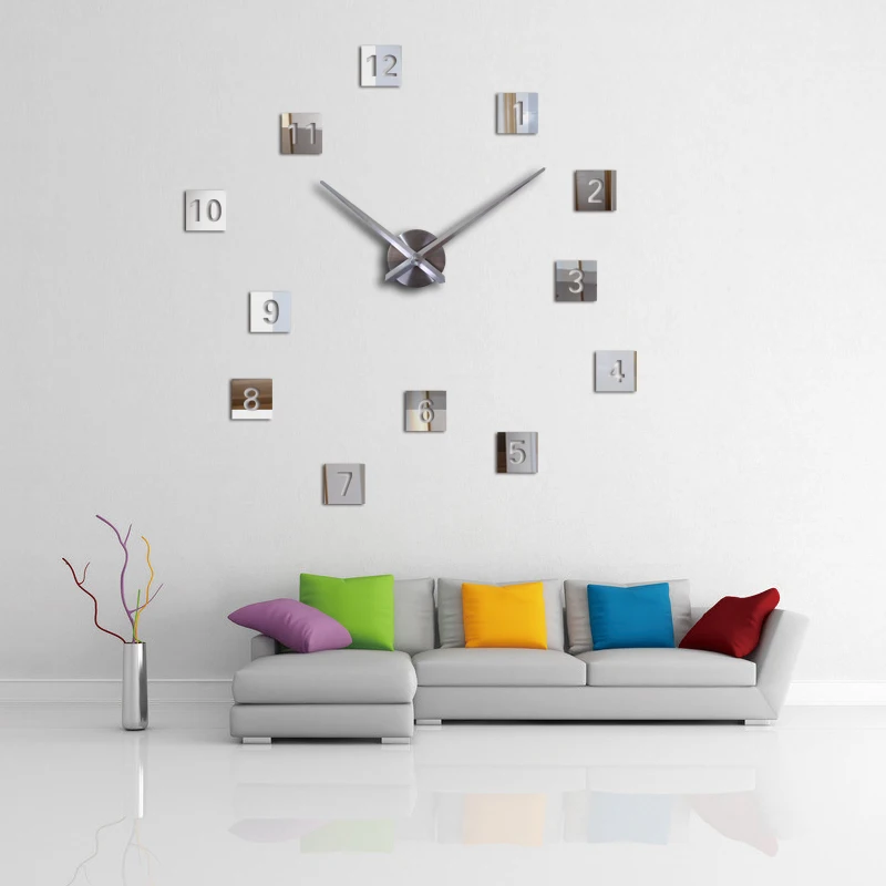 Новые Настенные часы reloj де сравнению кварцевые Европа horloge дома гостиной 3d