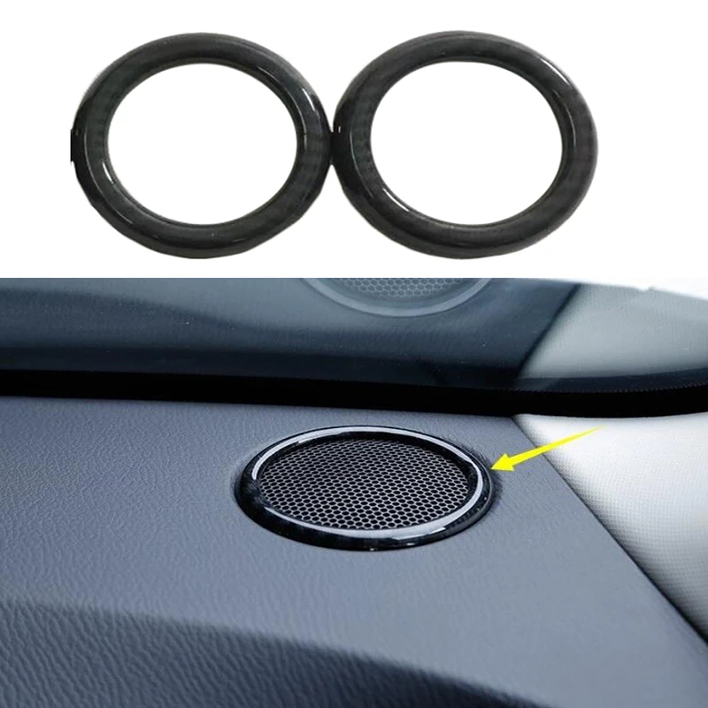 

2017 2018 Fit For Mazda CX-3 CX3 Carbon Fiber Dashboard Upper Speaker Front A pillar Sound Frame Cover Trim 2pcs