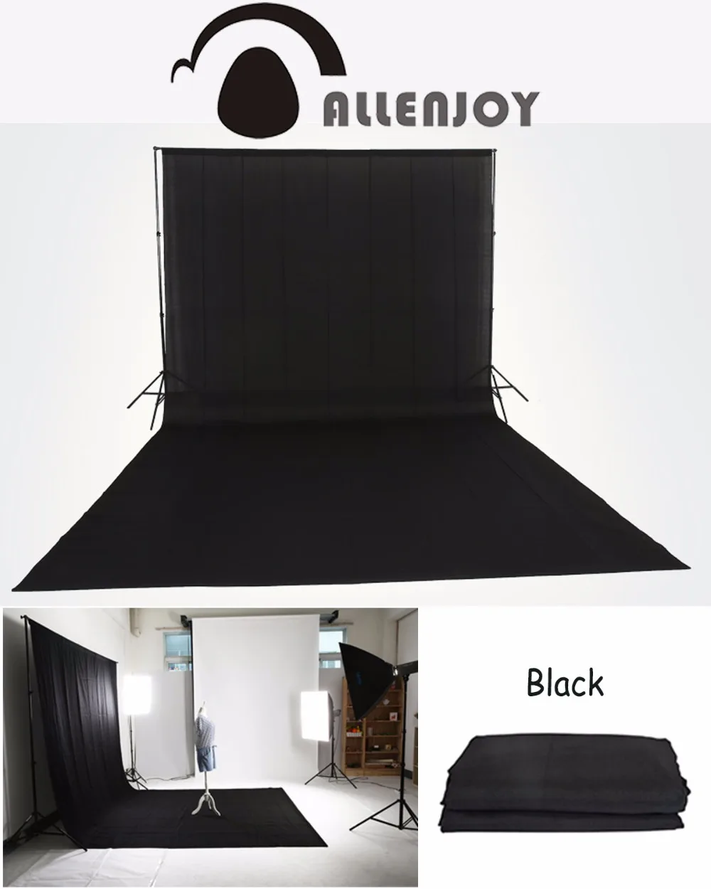 Allenjoy муслиновый хлопковый фон для фотосъемки экран хромакей фоновая ткань для фотостудии студийная камера Fotografica