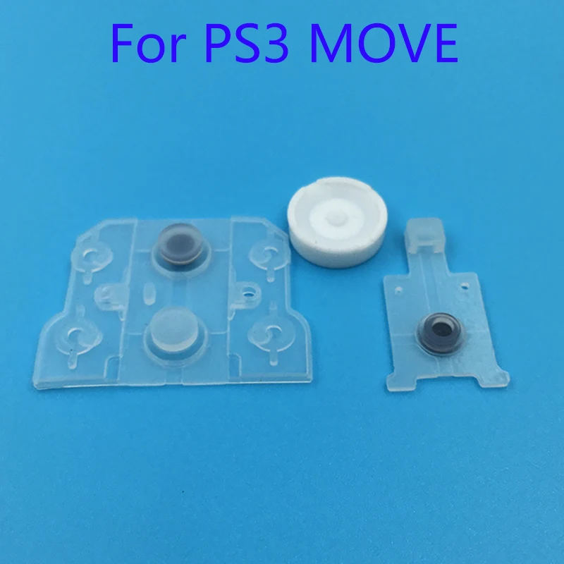 100 комплектов резиновый кнопочный коврик для Sony Play Station 3 PS3 Move контроллер