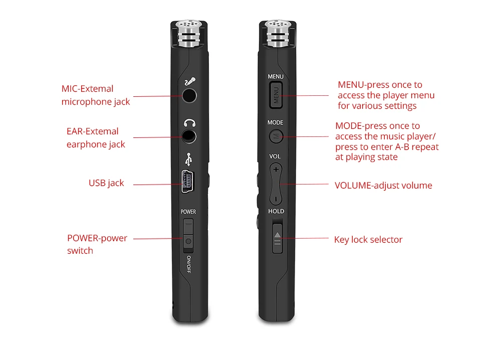 TISHRIC 8 Гб Профессиональный мини Usb диктофон Цифровой диктофон цифровой аудио записывающее устройство Встроенный микрофон