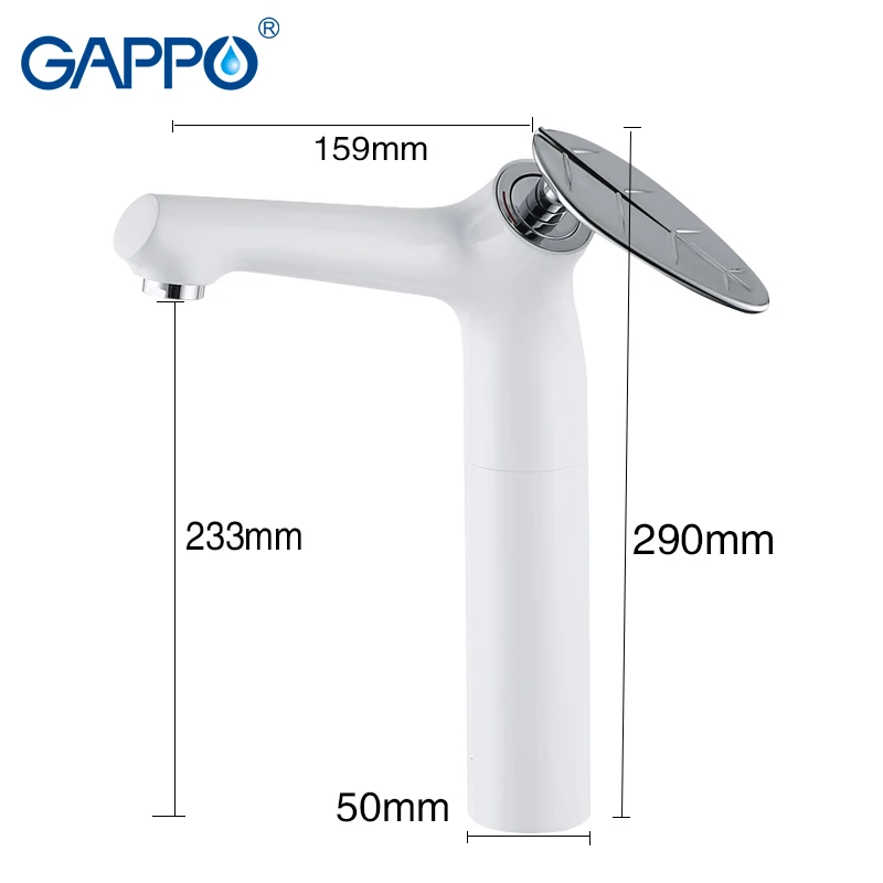 GAPPO tall смесители для умывальника латунный Смеситель ванной водопроводный кран на