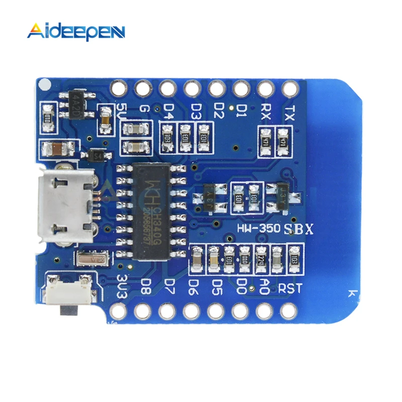 Мини ESP8266 ESP-12 ESP-12F CH340G CH340 V2 Micro USB WeMos D1 wifi макетная плата модуль 3,3 В с контактами на ESP-8266EX