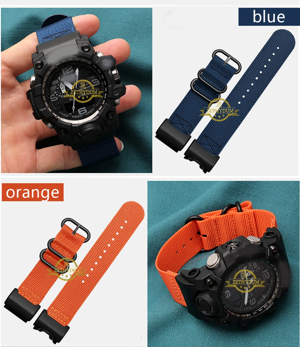 Нейлоновый ремешок для часов casio GWG-1000GB часы-браслет с пластиковыми терминалами сменный ремешок для часов браслет спортивные часы
