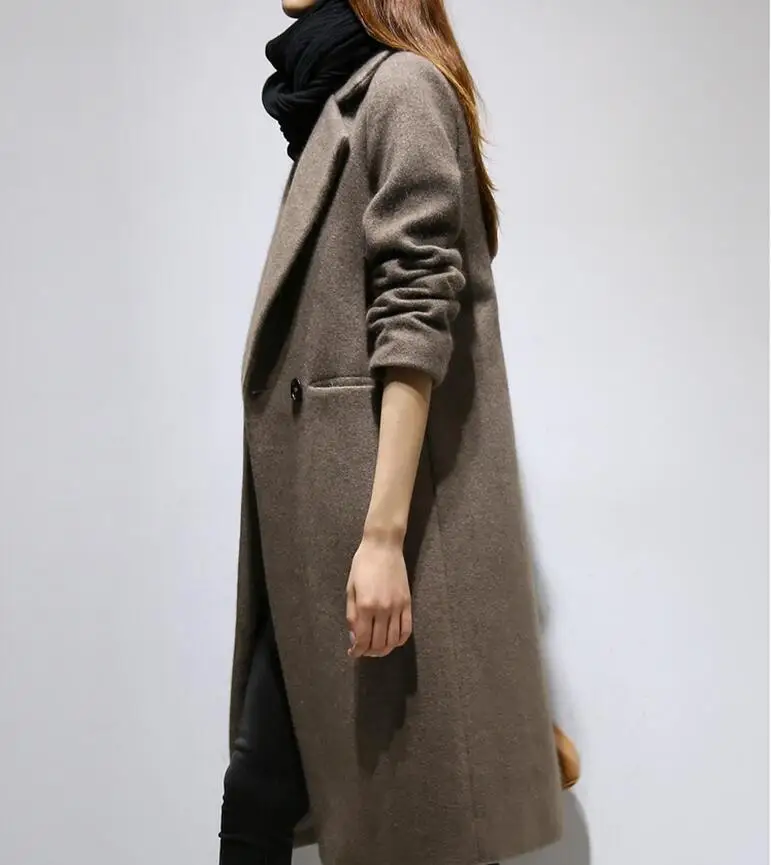 Осенне-зимние шерстяные пальто Высококачественная зимняя куртка женское