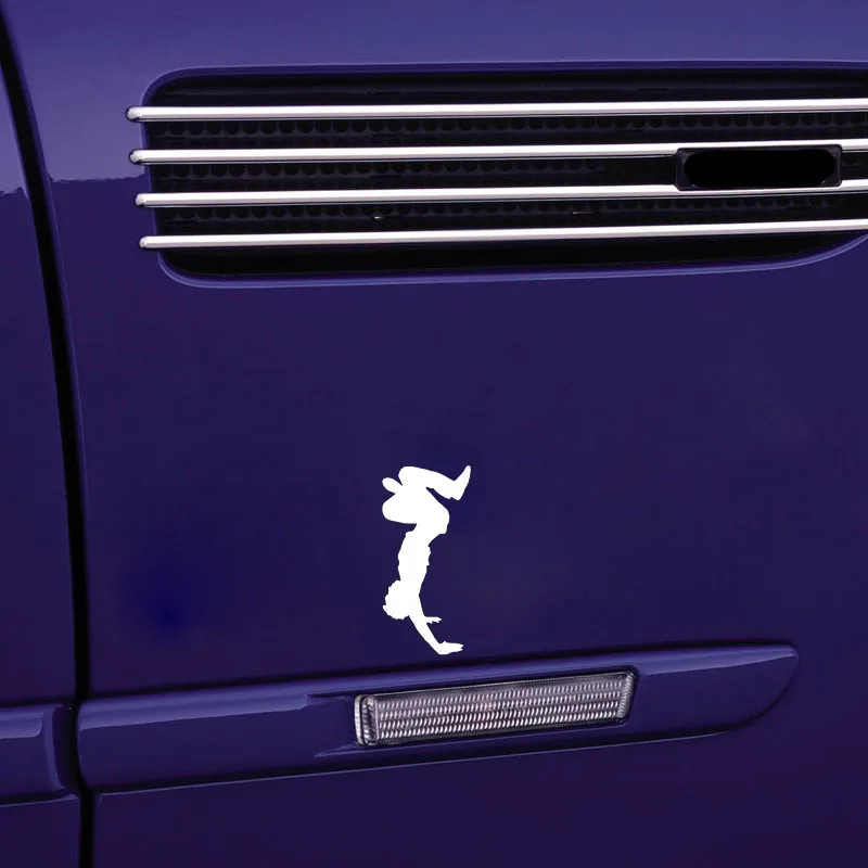 

QYPF 6.7*14.3 Aerobic Exercise Gymnastics Fitness Decor Car Modelling Sticker Vinyl Black/Silver C16-2065