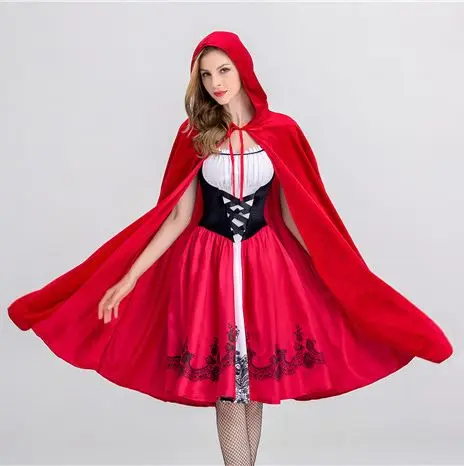Костюм горничной с маленьким красным капюшоном и сказочной пепью Гу крутые