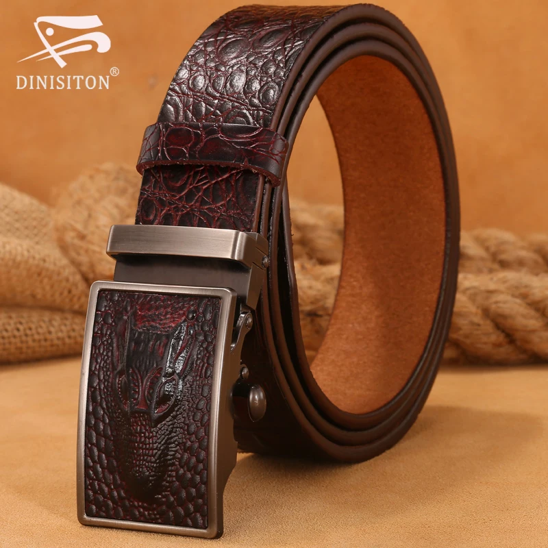 Ремень из натуральной крокодиловой кожи с автоматической пряжкой|automatic belt men|mens