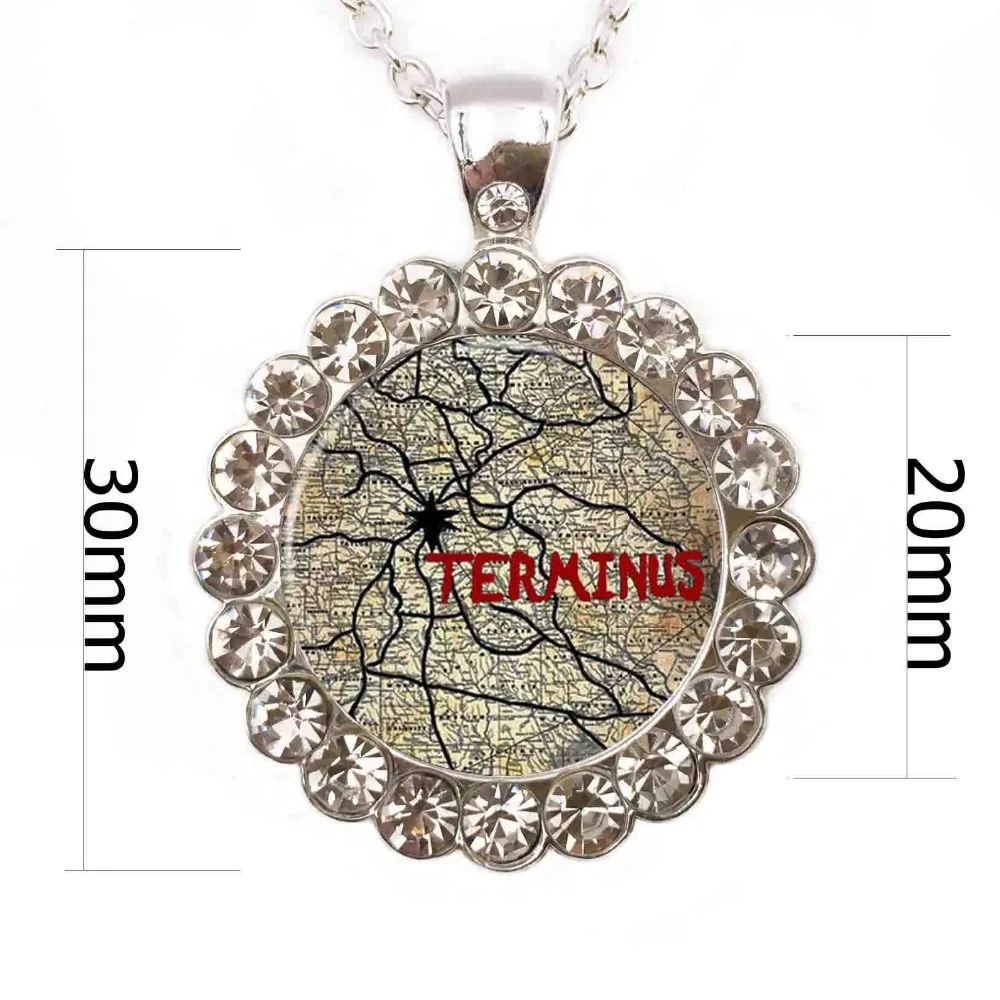 Ожерелье Ходячие мертвецы подвеска Рик Панк ювелирные изделия готические очки