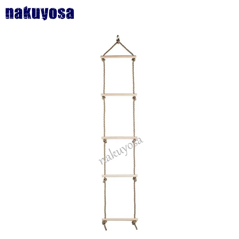 Дети играют на открытом воздухе в помещении деревянный трос игрушечные лестницы