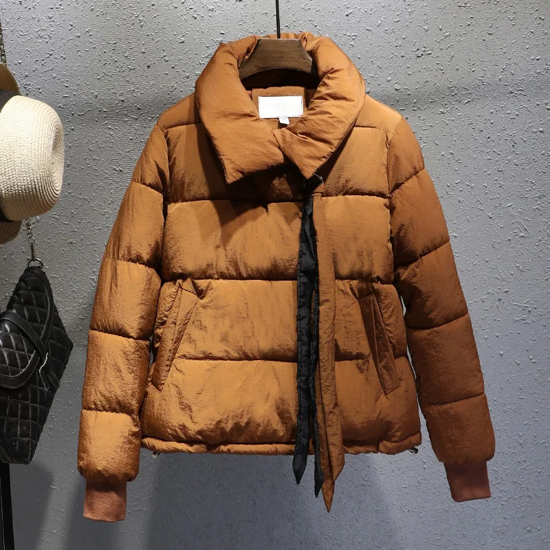 Brown U-SWEAR, новинка, осенне-зимняя куртка, Женское пальто, модная женская хлопковая куртка, женские парки, повседневные куртки, Inverno Parka wadd - Цвет: Brown