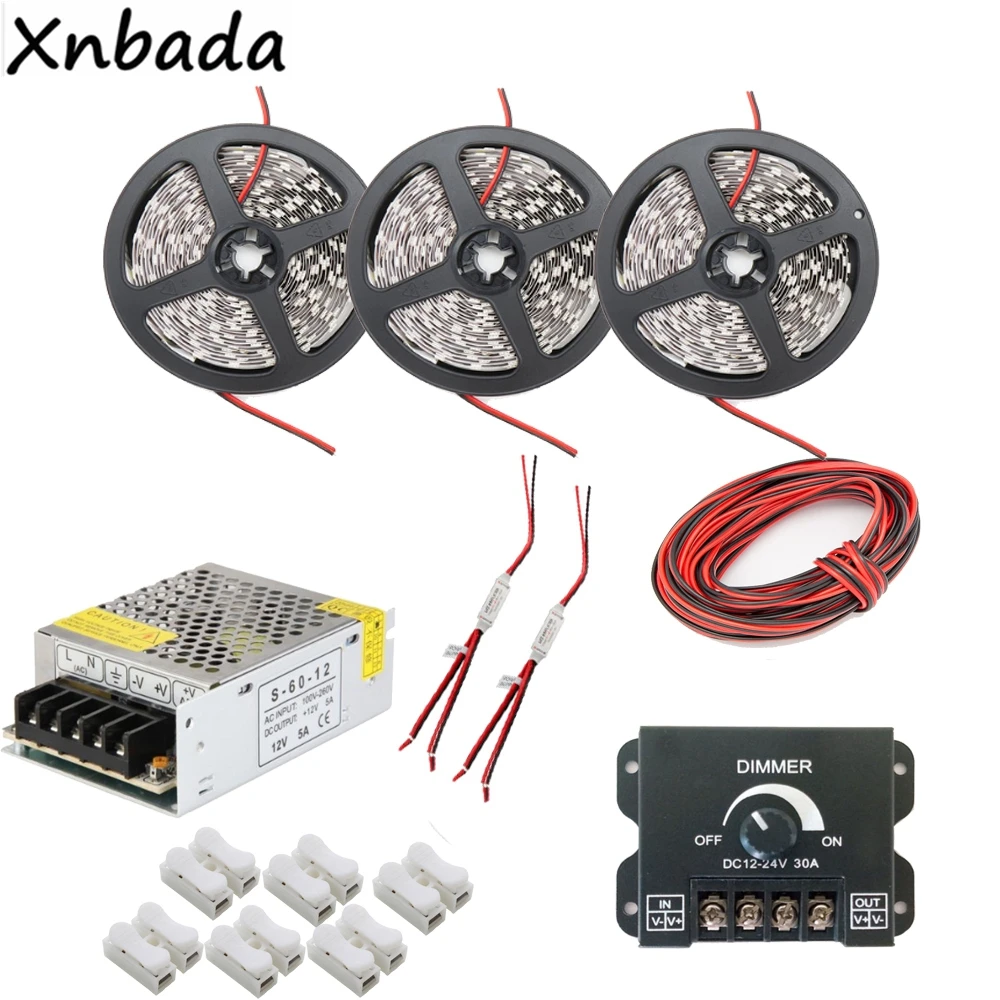 Гибкая светодиодная лента SMD5050 белый/теплый белый/красный/синий свет диммер