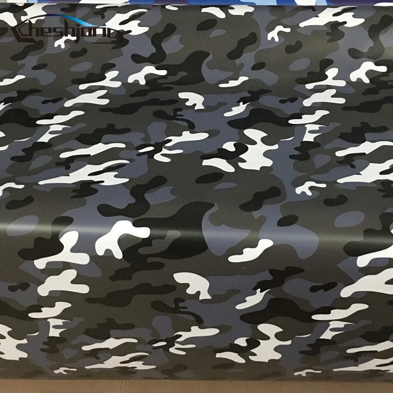 Черный белый синий Jumbo Camo пленка Arctic Camouflage виниловая для автомобиля наклейка