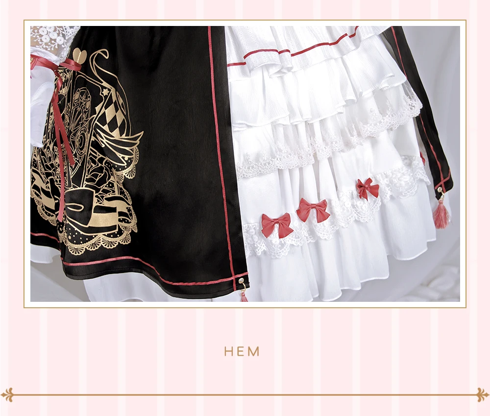 UWOWO Kinomoto Sakura Card Captor, косплей, черная Лолита, милое платье Doujin, аниме, Card Captor, карнавальный костюм, женский костюм Sakura