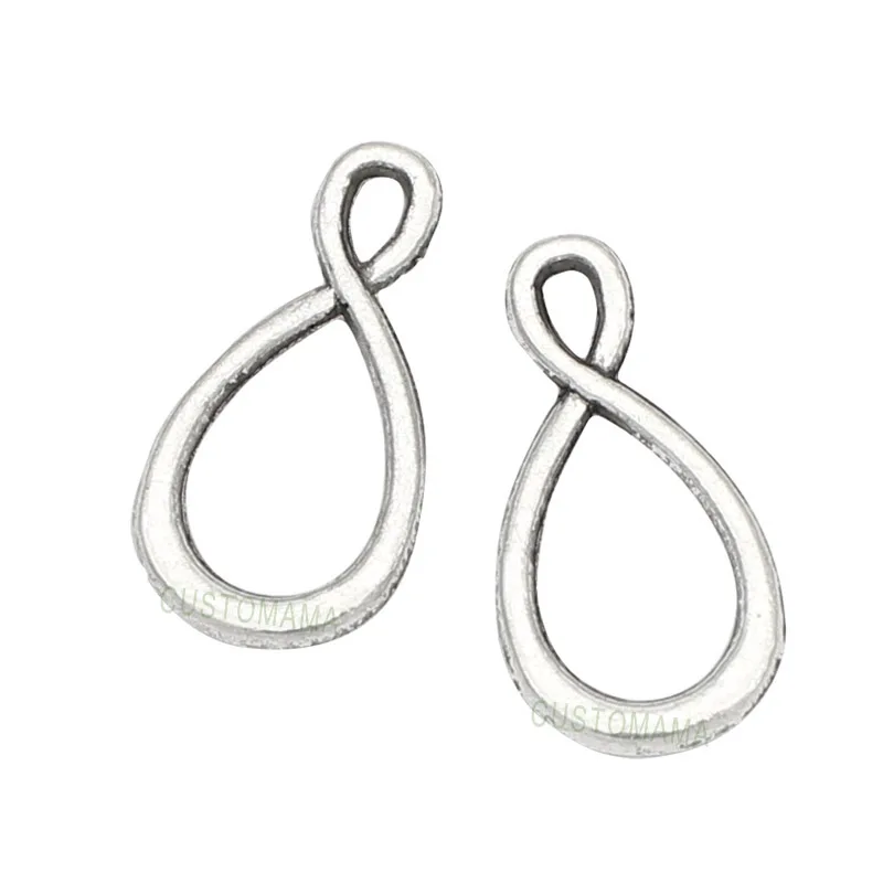 

100pcs-Antique Tibetan Silver Infinity Charms Pendant 22x11mm