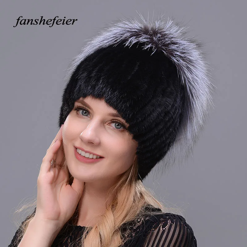 Fanshefeier зимние женские меховые шапочки теплые шапочки из натурального меха норки женские зимние шапки в форме розы шапка из меха кролика Рекс женская мода