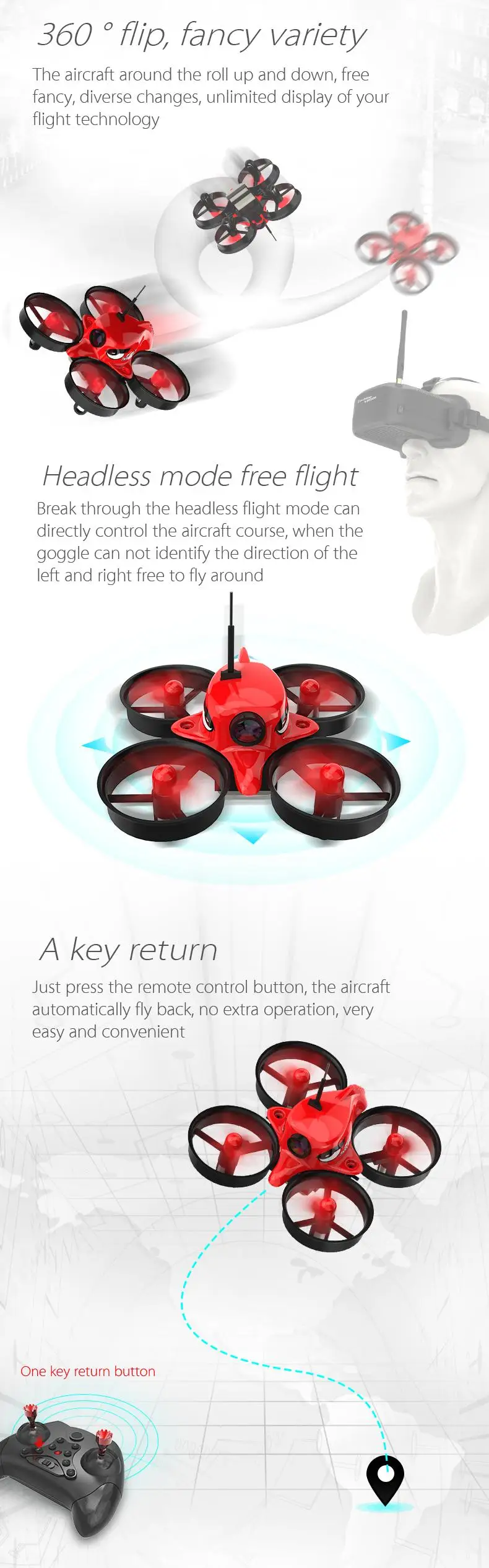 Лидер продаж оригинальная Eachine E013 микро мини-Квадрокоптер 5,8 Г 40CH 1000TVL Камера VR006 VR-006 3 дюймов очки RC игрушки мультикоптеры
