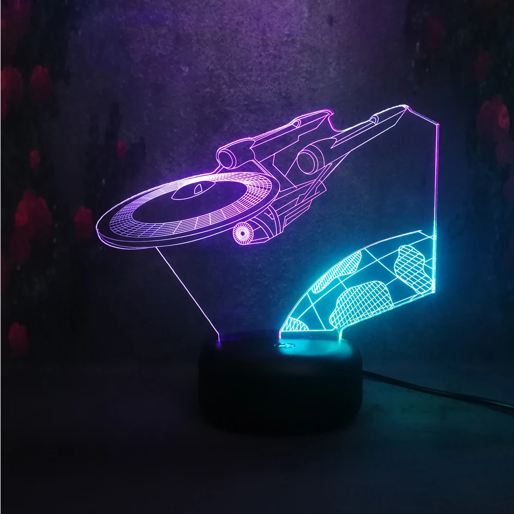 3D Светодиодная лава лампа Звездные войны воздушный корабль Trek Творческий Декор лампа домашняя спальня применение ночник детский подарок Многоцветный бумажный фонарик