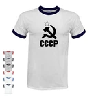 2019 крутая бутиковая футболка с круглым вырезом Футболка с принтом СССР футболка с надписью СССР российские ВВС лучшее качество мужские футболки Топы Бесплатная доставка