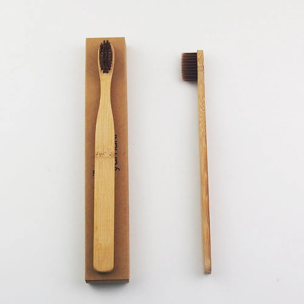Зубная щетка из бамбукового волокна с мягкой щетиной 50 шт.|wood toothbrush|bamboo