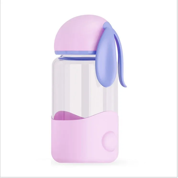 W & M Дети Кролик Стекло милые бутылки для воды пить чай кофе чашка путешествия 4