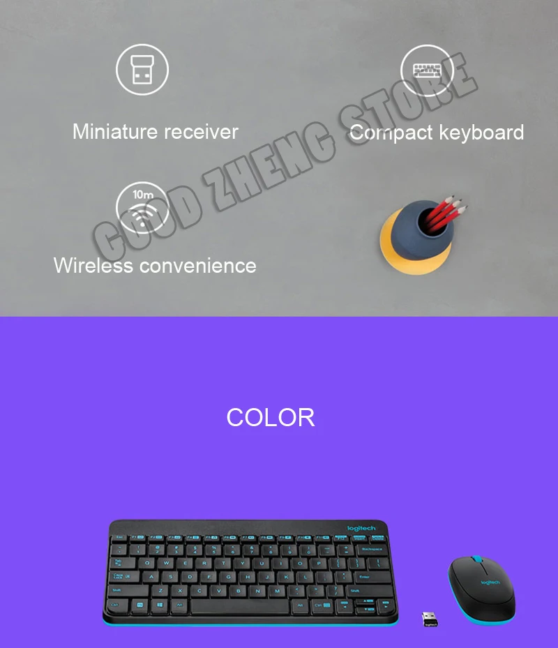 Logitech MK245 Nano клавиатура мышь комбо Эргономика клавиатуры и мыши водонепроницаемый эргономический набор мини