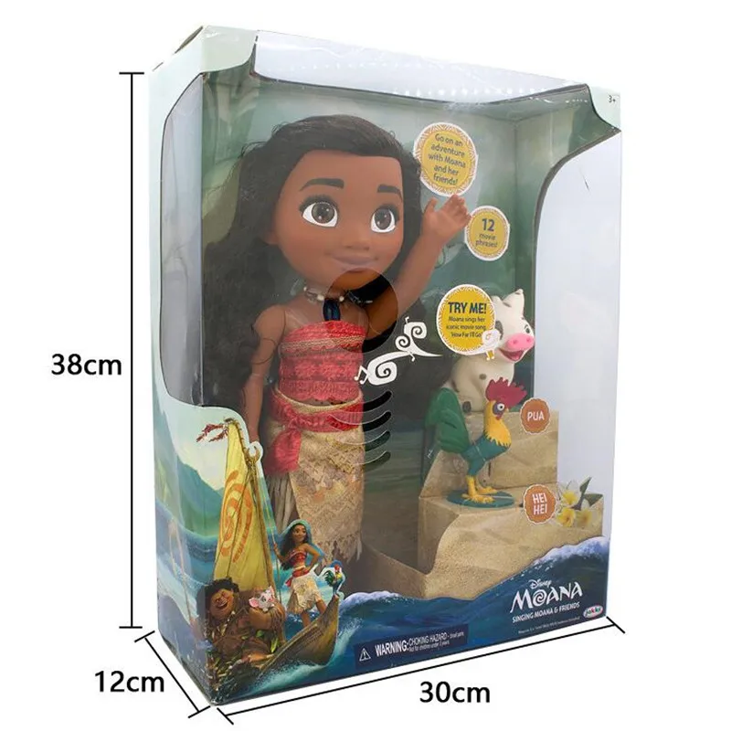 Дисней Vaiana Моана Boneca ожерелье говорящая Поющая музыка кукла косплей принцесса модель мультяшная игрушечная фигурка детский подарок