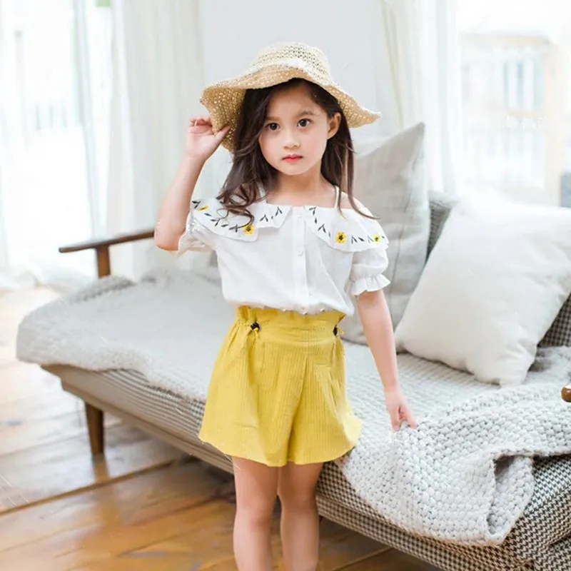 2 шт./компл. летнее платье для маленьких девочек Повседневное без рукавов с