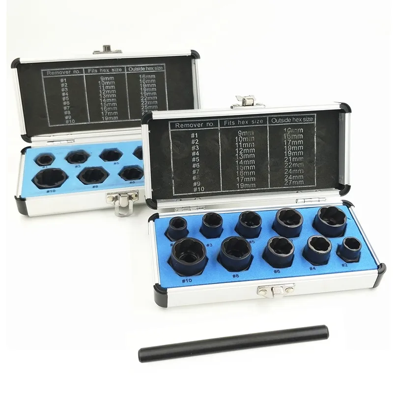 Набор для извлечения болтов комплект инструментов поврежденных гаек винтов с