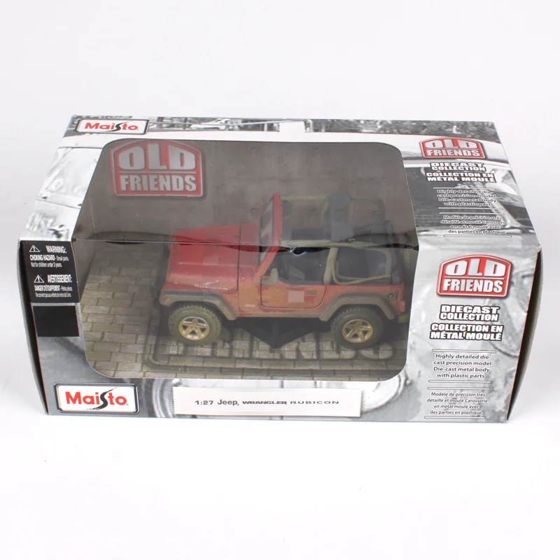 Maisto 1:27 jeep wrangler rubicon красная модель пикапа большой автомобиль с эмуляцией литой
