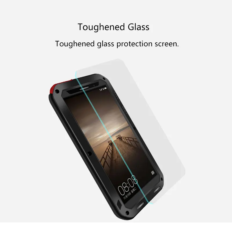 LOVE MEI Алюминиевый металлический чехол для Huawei Mate 9 мощный Броня противоударный