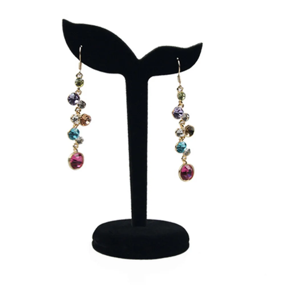 

3Pcs/Set Bean Sprouts Modelling Black or Gray or Brown color Earring Jewelry Display Stand Holder Rack Free Shipping