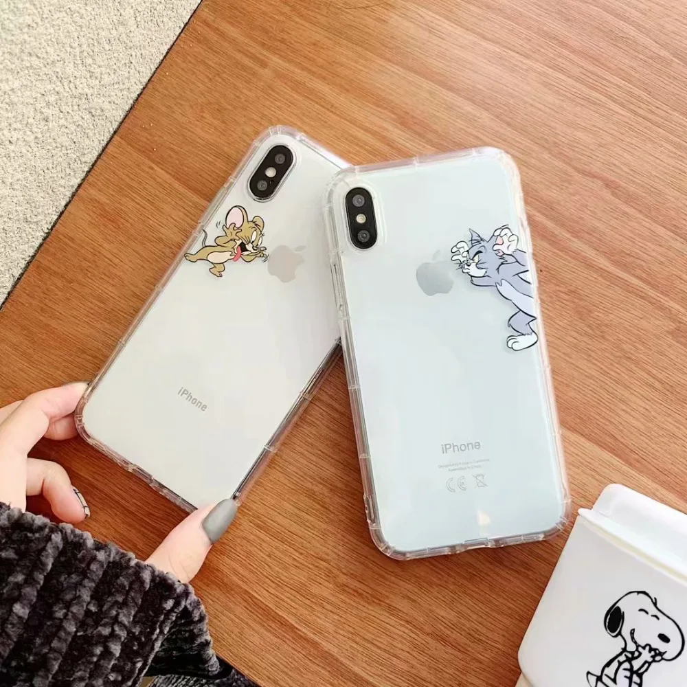 ORYKSZ прозрачный мультфильм мышь ТПУ чехол для телефона iPhone 6 6S 7 8 плюс Чехол X XR XS Max