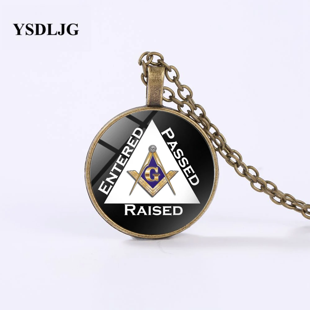 GDRGYB масонское ожерелье-пройденное поднятое-масонский угольник и циркуль символ